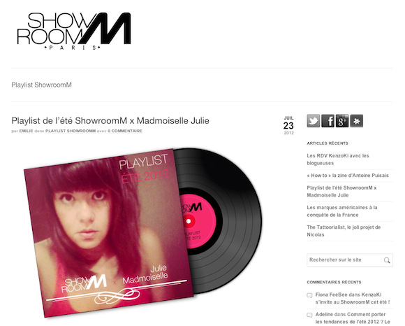 playlist showroom rivoli