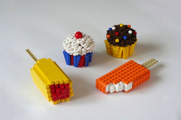 Lego cupcakes and ice creams