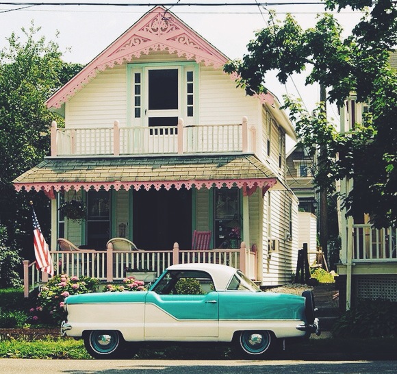 Home turquoise car