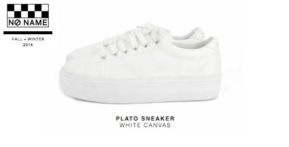 no name plato sneakers white canvas FW2014