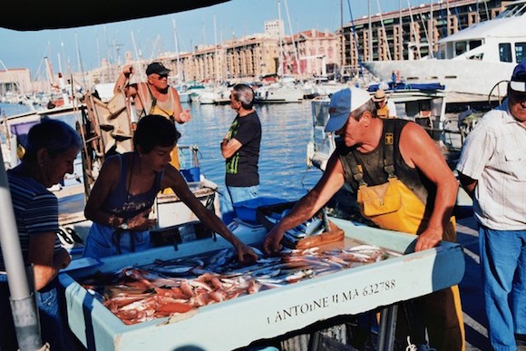 Hermine Naudin - argentique - Marseille vieux port