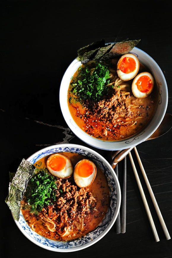Spicy ramen with egg