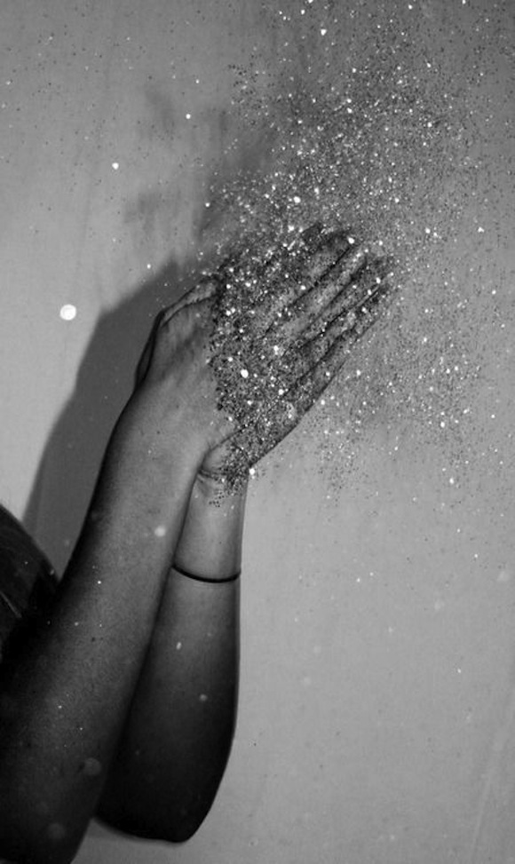black and white glitter