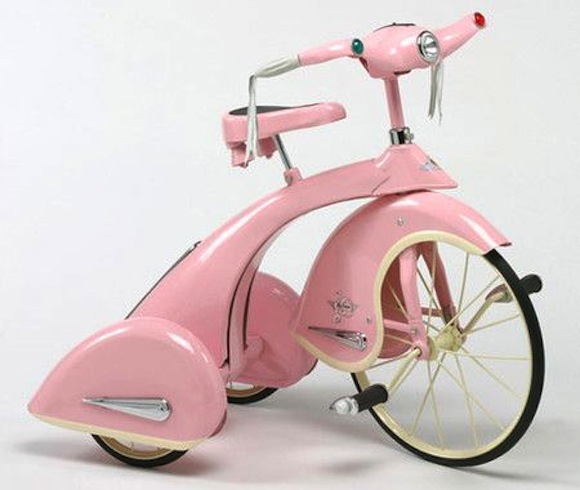 pink tricycle