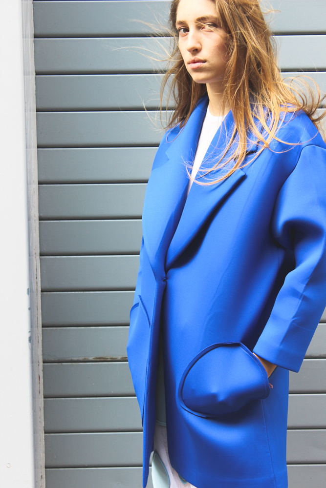 veste oreille bleue Jacquemus