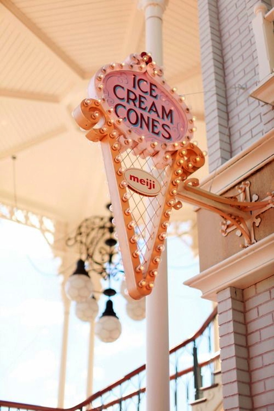 ice cream cones sign